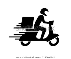 Shipping Fast Delivery Man Ridding Motorcycle Icon Symbol Pictogram Flat Design For Apps And Websites Isolate Delivery Man Motorcycle Icon Food Poster Design