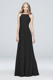 Chiffon High Neck Bridesmaid Dress Style F19936 Black 14 Black Junior Bridesmaid Dress High Neck Bridesmaid Dresses Black Bridesmaid Dresses