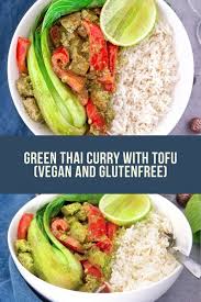Easy Green Thai Curry With Tofu Thai Curry Rezept Grunes Thai Curry Vegane Rezepte Gesund