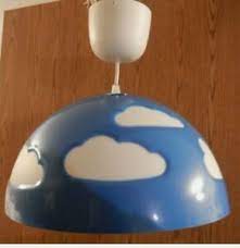 Buy a pendant lamp blue segre at beliani. Ikea Skojig Blue Clouds Ceiling Hanging Light Nice Lamp 14 Inch Ebay