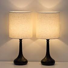This lamp is perfect for a nightstand or end table. Haitral Bedside Table Lamps Set Of 2 Modern Nightstand Lamps Simple Desk Lamps For Bedroom Living Room Offi Bedside Table Lamps Nightstand Lamp Table Lamp