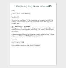 Moreover, the guidelines have been provided in the law of each court for putting forward the genuine excuses for getting off the. 28 Jury Duty Excuse Letter Examples Templates Tips