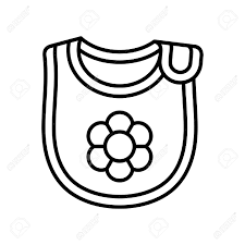 Baby Bib Icon Isolated On White Background Royalty Free Cliparts Vectors And Stock Illustration Image 117258089