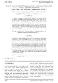 Evaluasi dan penilaian tenaga pendidik dan kependidikan merupakan suatu proses penilaian atau pembinaan seorang pendidik. Pdf Faktor Faktor Yang Memengaruhi Kinerja Tenaga Kependidikan Di Institut Pertanian Bogor Ipb