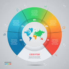 Vector Pie Chart Template For Graphs Charts Diagrams Business