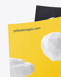 Two Textured A4 Papers Mockup In Stationery Mockups On Yellow Images Object Mockups