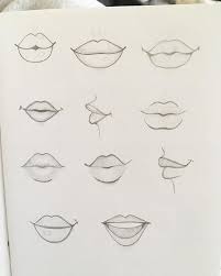 Practicing Drawing Lipsseems Like A Strange Thing To Be Doing On A Monday Evening Lips Women Drawing Illustration Pr Lip Drawing Lips Drawing Mouth Drawing Cartoon hair funny face drawings easy cartoon.