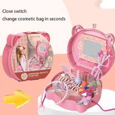 Kids Girl Makeup Set Leksaker Miljövänlig Kosmetisk låtsaslek Kit Princess Toy  Mak Eup pink none