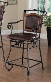 Metal bar stools go particularly well with a basement bar or a kitchen with modern decor. Bar Stools Metal Swivel Brown Traditional Counter Height Stool 100160 Bar Stools 209 Furniture Ca