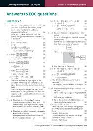 Pdf Answers To End Of Chapter Questions Cambridge International A Level Physics Cambridge International As And A Level Physics Chapter 27 Miss Jennie Academia Edu
