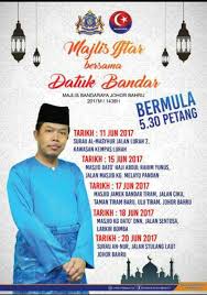 Penyusunan waktu solat fardhu telah diajarkan sendiri oleh malaikat jibrail kepada nabi muhammad s.a.w. Majlis Iftar Bersama Datuk Bandar Mbjb 2017m 1438h Official Portal Of Johor Bahru City Council Mbjb