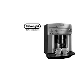 Delonghi magnifica my steam arm my machine could pump for short durations between 5secs to 20secs max before the water light came on. Manual Delonghi Eam 3200 Page 1 Of 136 English Spanish French