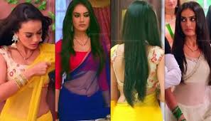 It's a page relating with backless blouse.you'll also get photos not related with backless. Surbhi Jyoti Naagin 3 Caps In Sleeveless Saree Indiancelebblog Com