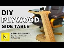 Diy Plywood Side Table From 1 Sheet Of Plywood Rocklerplywoodchallenge Youtube Modern Coffee Table Diy Plywood Siding Coffee Table Design Modern