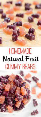 Homemade Gummy Bears Recipe Homemade Fruit Snacks Homemade Snacks Baby Food Recipes