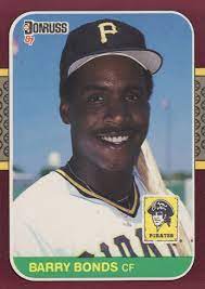 The classic red, white, and blue borders and barry's skyward gaze say it all. Top Barry Bonds Rookie Cards Baseball Cards Autographs Best List