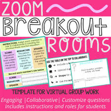 Select the number of rooms you would like to create, and how you would like to assign your participants to those rooms: Breakout Rooms Templates Worksheets Teaching Resources Tpt