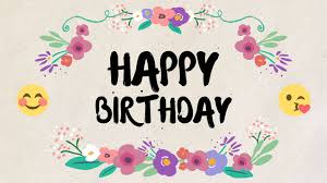 Slate grey and pink planets cute & quirky illustrations general. Birthday Card Template Powtoon