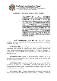 Nunca foi plano de contenção, mas de flexibilização da atividade econômica. Decreto Prorroga Quarentena Ate O Dia 7 De Fevereiro Prefeitura Municipal De Aguai