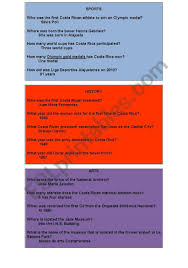 Have fun making trivia questions about swimming and swimmers. English Worksheets Answers For Trivial Pursuit Instructions