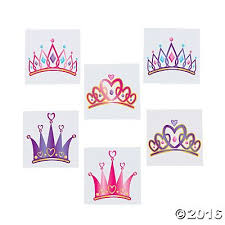 Princess Tiara Tattoo Assortment Oriental Trading Tatuaje De Nino Tiara Dibujos