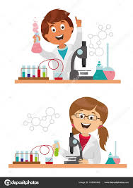 Descargar Personajes Infantiles Investigacion Quimica Escuela Ninos Inteligentes Vector Ilustracion De Klassenbilder Illustration Inspiration Illustration