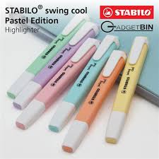 Stabilo swing highlighter 8 colors pastel markers. Marker Highlighter Stabilo Swing Cool Pastel Set 6pc Wallet Sw275 6 08