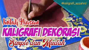 Gambar kaligrafi arab paling indah simple. Trik Sederhana Kaligrafi Azzahro Cara Membuat Hiasan Dekorasi Kaligrafi Menggunakan Triplek Cara Mudah Di 2021 Rabab Minangkabau