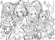 Printable disney fairies coloring pages for kids. Glitter Force Doki Doki Kleurplaat