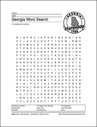 Learn About Georgia With A Free Printable Set History Worksheets State Symbols Word Find
