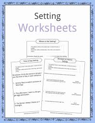 Story Setting Examples Definition Worksheets For Kids