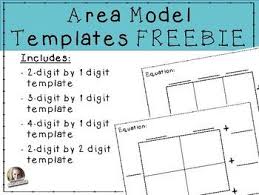 2 digit by 2 digit multiplication. Area Model Templates Freebie Area Models Area Model Multiplication Template Freebie