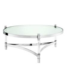 Acrylic coffee table w/ shelf flange style 36 x 30 x 18h made to order !! Round Silver Frame Coffee Table Eichholtz Trento 41 Diam X 17 H Silver In 2021 Coffee Table Acrylic Coffee Table Round Coffee Table