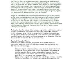 Tugas kamu adalah memilih salah satu jawaban yang rnenurut. Contoh Soal Tes Kepribadian Dan Kunci Jawaban Kanal Jabar