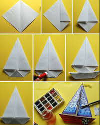 1001 Modeles D Origami Faciles Pour Apprendre Comment Faire Un Bateau En Papier Origami Facile Bateau Papier Origami Bateau