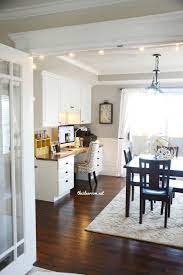 Large glass cookie jars and other canisters are a great (and pretty!) way to store craft supplies on open shelving. Office Craft Room Tour Dining Room Office Dining Room Office Combo Dining Room Combo