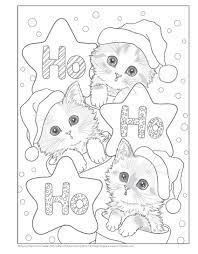 Cat christmas coloring book pages. Santa S Kitty Helpers Holiday Coloring Book Design Originals Kayomi Harai 0023863059121 Christmas Coloring Sheets Holiday Coloring Book Cat Coloring Page