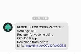 Additional health screening is required before receiving the vaccine. Users Beware This Sms Claiming Free Covid 19 Vaccine Registration In India Is Fake