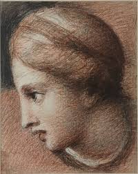 Study: a woman with flowing hair