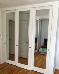 Angela ferrell hung a pretty shower curtain across her closet doors to match her bedspread. Mirror Reflections Closet Doors In Sunnyvale Interior Door Replacement Company
