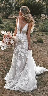 Bộ sưu tập của miêu nhi. Vintage Mermaid Spaghetti Wedding Dress 2021 V Neck Backless Lace Appliques 3d Flowers Country Bridal Gown Plus Size Custom Made Mega Deal Bec68 Cicig