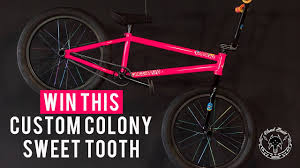 The 2018 sweet tooth pro from colony has a full chromoly frame, fork and bars with a whole bunch of colony aftermarket parts, making for one dialed bmx bike straight out of the box! Win This Custom Colony Sweet Tooth Bike Youtube