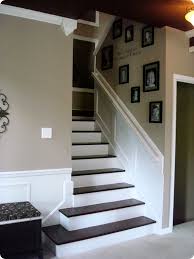 The riser is the part that leads up from one tread to the next. Wood And White Stair Makeover From Thrifty Decor Chick