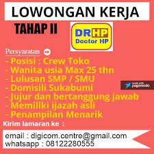 Persyaratankerja dicounter / 37 contoh surat lamar. Lowongan Kerja Toko Spare Part Hp Tahap Digicom Sukabumi Facebook