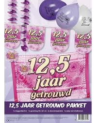 Feestpakket 12 5 Jaar Getrouwd Trouwen Huwelijk Bruiloft Feestartikelen Feestwinkel Altijd Feest