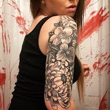 Black And Grey Half Sleeve Women Floral Black And Gray Half Sleeve Ig Frydazee Floralsleeve Halfsleeve Sleeve Blackandgr Floral Tattoo Sleeve Tasteful Tattoos Black And Grey Tattoos