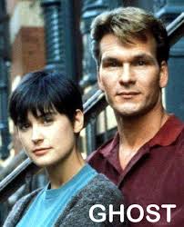 GHOST 1990 Sam Wheat (Patrick Swayze) is a banker, Molly Jensen (Demi  Moore) is an artist, and the two are madly in love. However, when Sam is  murdered by friend and corrupt