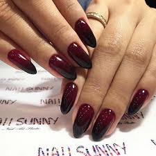 Almond Black And Red Ombre Nails 23 Cute And Simple Ideas For Ombre Nails Red Nails Ombre Nails Black Ombre Nails
