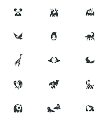 Negative Space Animal Logos By Bodea Daniel Space Animals Animal Logo Pet Logo Design