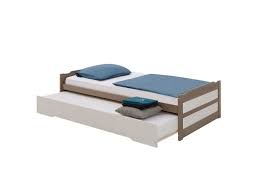 Lit Gigogne Lorena 1 Personne Tiroir Lit Fonctionnel 90 X 190 Cm Pin Massif Lasure Taupe Et Blanc Vente De Idimex Conforama